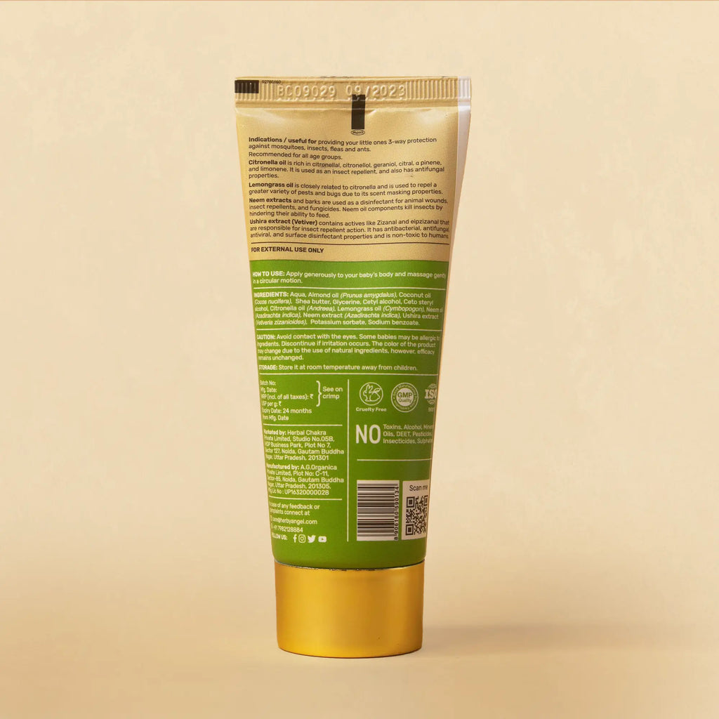 Herby Angel Organic Insect-Repellent Cream: 3-Way Protection ...